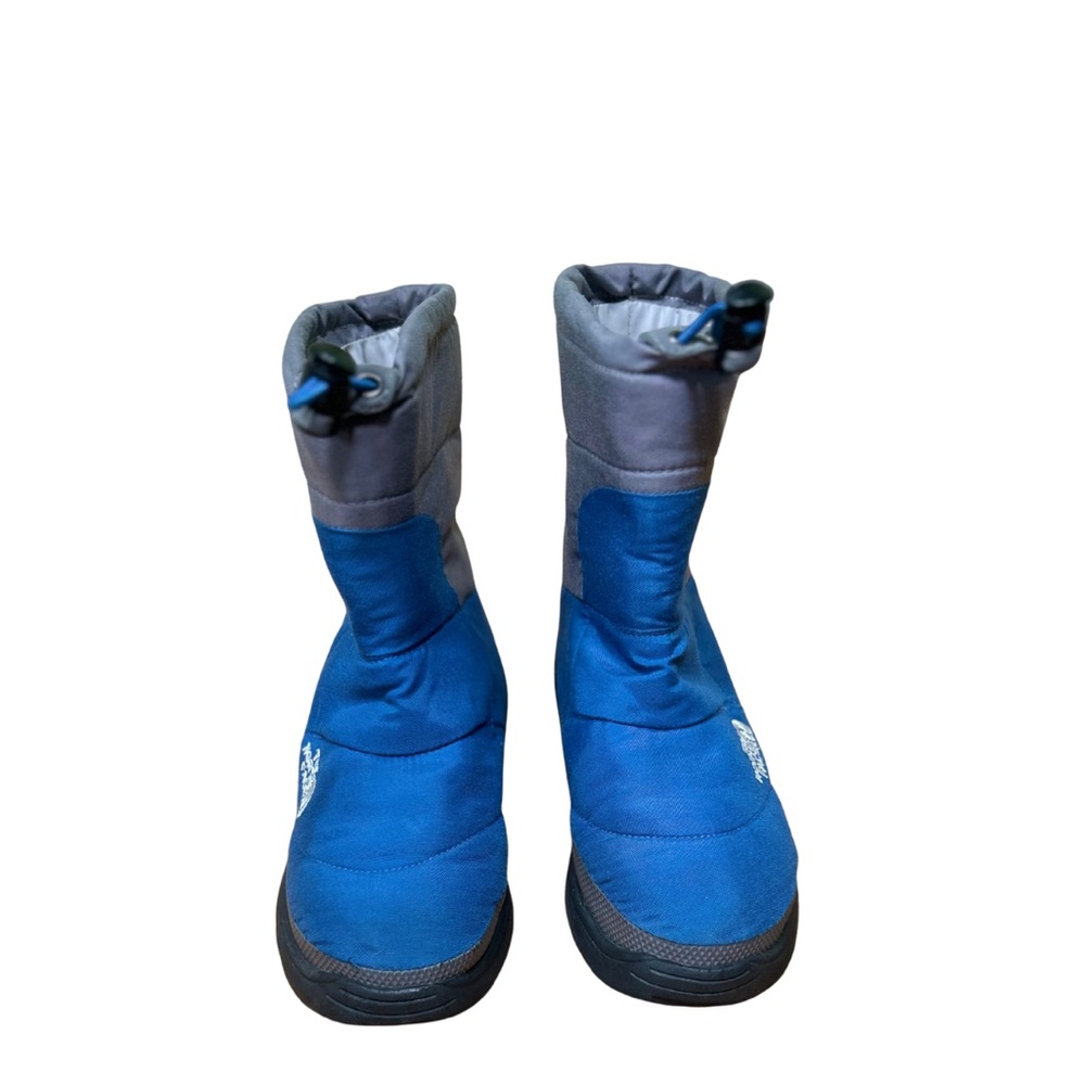 The North Face 600g Boy’s Graphic Blue Nuptse Bootie Outdoor Winter Boots Size 3